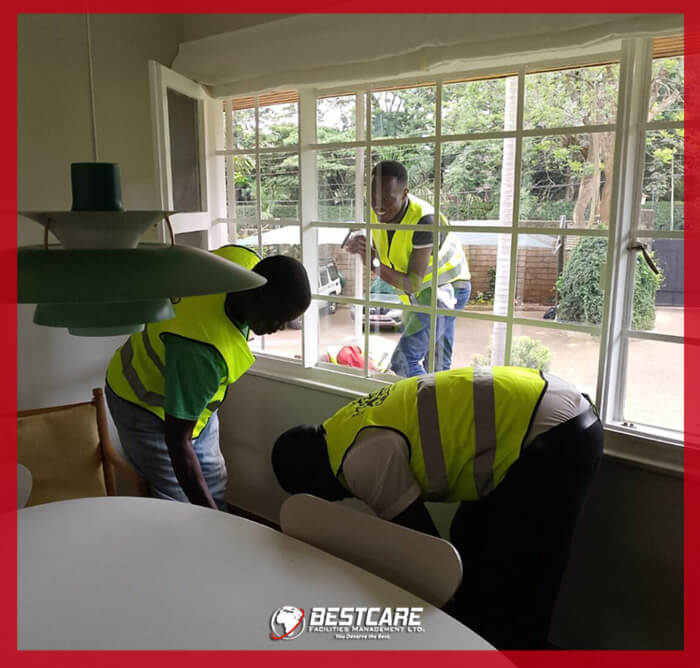 Bestcare professional cleaning team at work in a Nairobi home